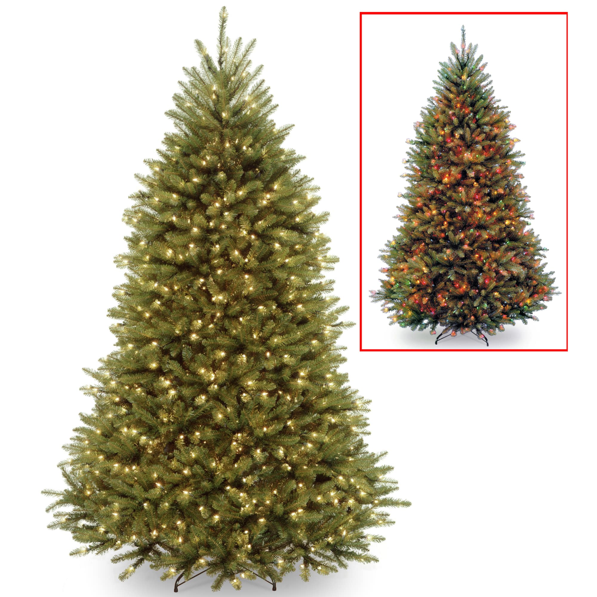 7.5 ft. Pre-lit PowerConnect™ Dunhill® Fir Full Artificial Christmas Tree, Dual Color® LED Lights